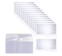 YOFAPA 100 Pieces Thin Fresnel Lens, Credit Card Size Pocket Magnifier, Portable Magnifying Lens for Reading, 3.3 x 2.2 Inches Magnifying Lens Cards