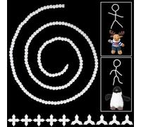 YOFAPA 170 PCS Doll Armature Set with X Y Connectors, Doll Skeleton 9 mm Flexible Ball Socket Joints, DIY Plastic Body Model Figure Frame for Stuffed Animals Bear Dolls