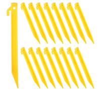 YOFAPA 50 Pcs Plastic Tent Stakes, 9 Inch Heavy Duty Tent Pegs, High Strength Triangular Garden Stakes, Spike Hook Canopy Stakes for Secure Rope Tie-Down, Ideal for Camping, Outdoor Activities