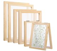 YOFAPA 6 Pcs Paper Making Screens, 3 Sizes Wooden Paper Making Mould Deckles, Papermaking Frames for DIY Paper Crafts, Handcraft Paper Making Kit, 5 x 7, 7.5 x 9.8, 9.8 x 13