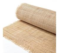 YOFAPA Natural Rattan Webbing Roll, Open Weave Cane Mesh Sheet, Raw Wicker Material for Chair Repair, Handcraft DIY Cabinet Door Panel Insert (35 cm x 1 m)