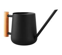 YOFAPA Stainless Steel Watering Can with Long Spout, 34 oz Bonsai Watering Can with Wood Handle for Potted Plants, Black Matte Finish