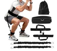 YOFAPA Vertical Jump Trainer, Leg Strength Resistance Belt, Jump Training Equipment for Basketball, Volleyball, Football, Tennis, Squat and Agility Workouts, Adjustable Waist and Ankle Straps