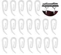 YOFASEN Curtain Hooks Plastic White - Premium & Heavy Duty Drapery Hooks Perfect for Windows, Doors & Shower Curtains - Fits All Types of Curtains, 100 PCS