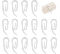 YOFASEN Curtain Hooks Plastic White - Premium & Heavy Duty Drapery Hooks Perfect for Windows, Doors & Shower Curtains - Fits All Types of Curtains, 50 PCS