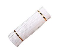 YOFASEN Kraft Paper Twist Ties - Wire Tie Bag Ties for Food & Freezer Bags Cookie Gift Floral Bag Sealing Ties, White, 15cmx4mm