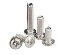 YOFASEN M2.5 Pwm Micro Machine Screw, High-Hardness Stainless Steel Screw with Washer,M2.5 * 4 * 6Mm/50Pcs