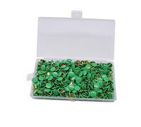 YOFASEN Pack of 500 Drawing Pins Coloured - 10 x 9MM Thumb Tacks Push Pins for Wall Maps, Photos - Assorted Colour, Green/500PCS
