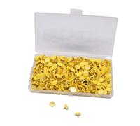 YOFASEN Pack of 500 Drawing Pins Coloured - 10 x 9MM Thumb Tacks Push Pins for Wall Maps, Photos - Assorted Colour, Yellow/500PCS