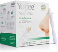Yoffee Nose Wax Kit for Men and Women | Natural Beeswax & Aloe Vera | Easy Nasal Hair Removal - 10 Reusable Applicators | Quick & Painless Nostril Waxing for Nose Hair