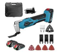 Yofidra Cordless Oscillating Multi-Tool, 15000-22000 RPM, 21V Multi Tools with 2x2.0Ah Batteries & Charger, 6-Speed Control, 3.2°Oscillation Angle, Quick-fit Blade Design, Oscillating Saw Kit for DIY