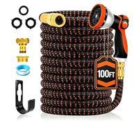 Yofidra Hose Pipe, Expandable Garden Hose 100FT with 10 Function Spray Nozzle, 3/4"&1/2" Connectors, Lightweight Water Hose, No-Kink Flexible Hosepipe for Garden Watering, Outdoor Yard Cleaning