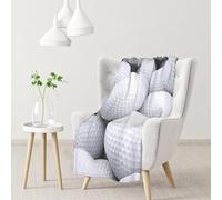 YOFIEN 3d Golf Balls PatternFlannel Throw Fluffy Blanket for Couch, Soft Cozy Blankets