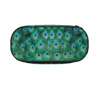 YOFIEN Adorable Green Peacock,Small Pencil Case Large Capacity Pencil Pouch Office Stationery Organizer