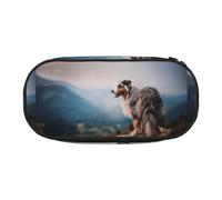 YOFIEN Australian Shepherd Mountains Aussie Pets Dogs,Small Pencil Case Large Capacity Pencil Pouch Office Stationery Organizer