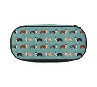 YOFIEN Australian Shepherds,Small Pencil Case Large Capacity Pencil Pouch Office Stationery Organizer
