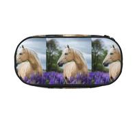 YOFIEN Beautiful Palomino Horse Lavender,Small Pencil Case Large Capacity Pencil Pouch Office Stationery Organizer