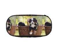 YOFIEN Bernese Mountain Dog Puppies,Small Pencil Case Large Capacity Pencil Pouch Office Stationery Organizer