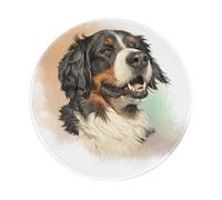 YOFIEN Bernese Mountain Dog Realistic Portrait Berner 8&8in Round Mouse Pad Sewn Edge Design