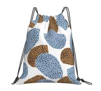 YOFIEN Best And Modern Leopard Skin Summary Water Drawstring Backpack Resistant String Bag for Women Men Sports Gym Sackpack