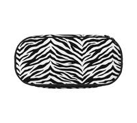YOFIEN Black and White Zebra Print,Small Pencil Case Large Capacity Pencil Pouch Office Stationery Organizer
