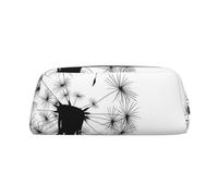 YOFIEN Black Dandelion Pencil Case for Girls, Pen Pouch Organizer Pencil Bag with Zipper
