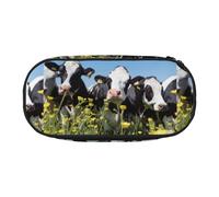 YOFIEN Black White Cows,Small Pencil Case Large Capacity Pencil Pouch Office Stationery Organizer