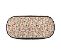 YOFIEN Border Terrier Dog Vintage Florals,Small Pencil Case Large Capacity Pencil Pouch Office Stationery Organizer