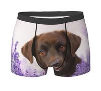 YOFIEN Brown Labrador Lavender Dogs Retriever,Men's Underwear Boxer Briefs Comfort Soft Stretch for Man