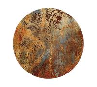 YOFIEN Brown Rust Colorful Metal Rusty 8&8in Round Mouse Pad Sewn Edge Design
