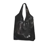 YOFIEN Cane Corso Pets Puppy Black Cane Corso Foldable Tote Bag Reusable Large Capacity Shopping Bags