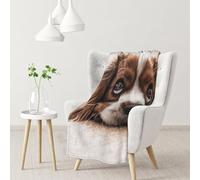YOFIEN Cavalier King Charles Spaniel Cute Dogs PetsFlannel Throw Fluffy Blanket for Couch, Soft Cozy Blankets