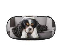 YOFIEN Cavalier King Charles Spaniel Dog,Small Pencil Case Large Capacity Pencil Pouch Office Stationery Organizer