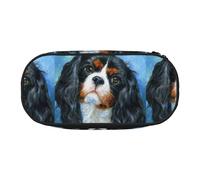 YOFIEN Cavalier King Charles Spaniel,Small Pencil Case Large Capacity Pencil Pouch Office Stationery Organizer
