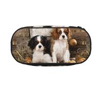 YOFIEN Cavalier King Charles Spaniel Small Puppies,Small Pencil Case Large Capacity Pencil Pouch Office Stationery Organizer