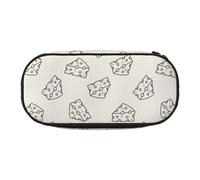 YOFIEN Cheese Doodle Pattern,Small Pencil Case Large Capacity Pencil Pouch Office Stationery Organizer