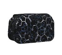 YOFIEN Chemical Chemistry Symbols Pencil Pouch Portable Double Layer Stationery Organizer