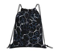 YOFIEN Chemical Chemistry Symbols Water Drawstring Backpack Resistant String Bag for Women Men Sports Gym Sackpack