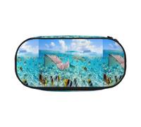 YOFIEN Colorful Fishes Printing,Small Pencil Case Large Capacity Pencil Pouch Office Stationery Organizer
