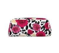 YOFIEN Colorful Leopard Flowers Pencil Case for Girls, Pen Pouch Organizer Pencil Bag with Zipper