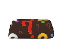 YOFIEN Colorful Question Mark Pencil Case for Girls, Pen Pouch Organizer Pencil Bag with Zipper