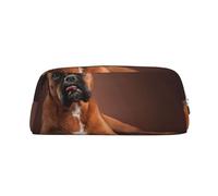 YOFIEN Cool Lying Boxer Dog Pencil Case for Girls, Pen Pouch Organizer Pencil Bag with Zipper