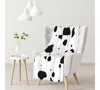 YOFIEN Cow Skin Dalmatians Dog Spots Animal Animals DalmatianFlannel Throw Fluffy Blanket for Couch, Soft Cozy Blankets