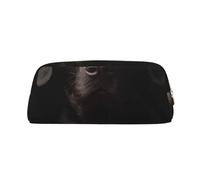 YOFIEN Curious Adopted Black Labrador Pencil Case for Girls, Pen Pouch Organizer Pencil Bag with Zipper