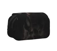 YOFIEN Curious Adopted Black Labrador Pencil Pouch Portable Double Layer Stationery Organizer