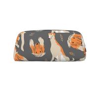 YOFIEN Cute Afghan Hound Pencil Case for Girls, Pen Pouch Organizer Pencil Bag with Zipper