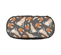 YOFIEN Cute Afghan Hound,Small Pencil Case Large Capacity Pencil Pouch Office Stationery Organizer