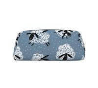 YOFIEN Cute Animal Sheeps Print Pencil Case for Girls, Pen Pouch Organizer Pencil Bag with Zipper