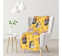 YOFIEN Cute Funny SushiFlannel Throw Fluffy Blanket for Couch, Soft Cozy Blankets