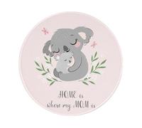 YOFIEN Cute Koala Mom And Baby 8&8in Round Mouse Pad Sewn Edge Design